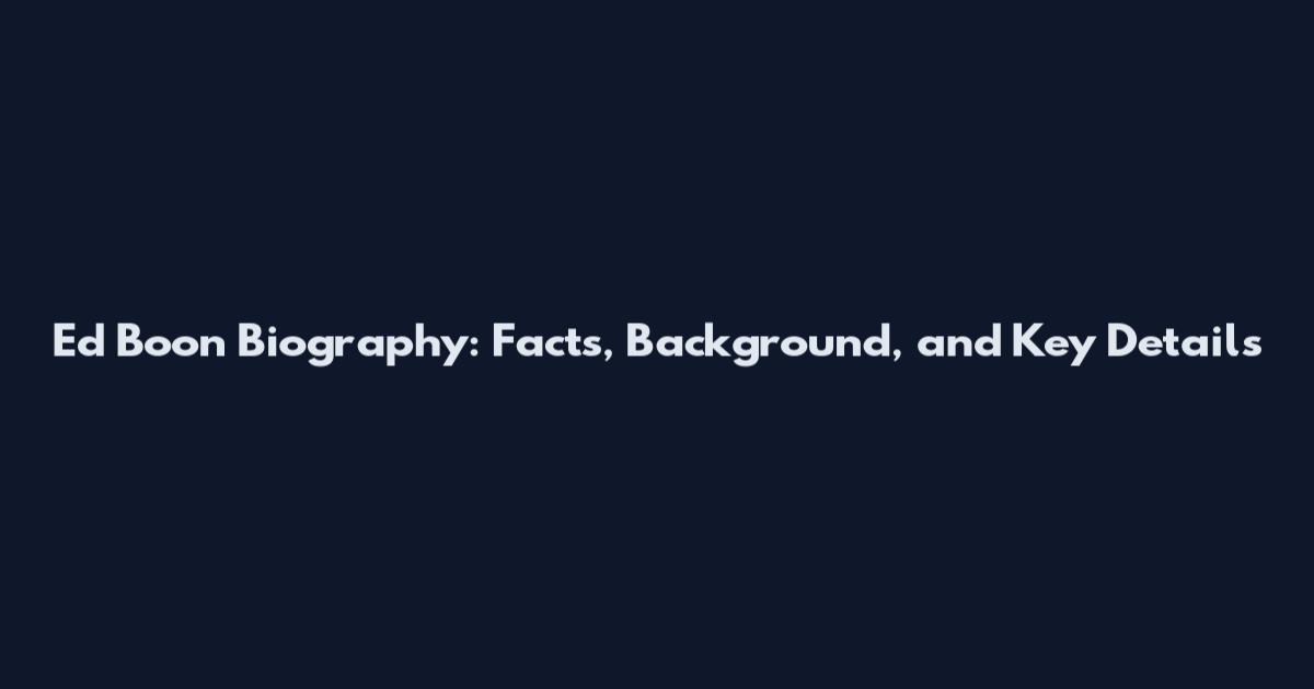Ed Boon Biography: Facts, Background, and Key Details