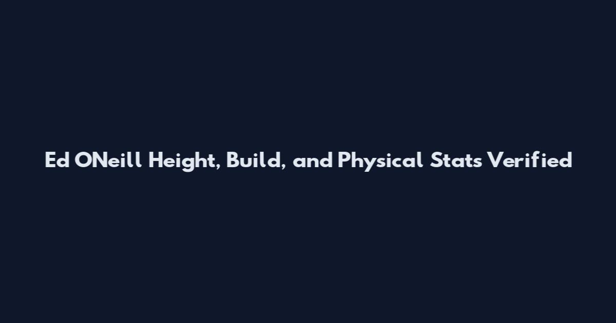 Ed O'Neill Height, Build, and Physical Stats Verified