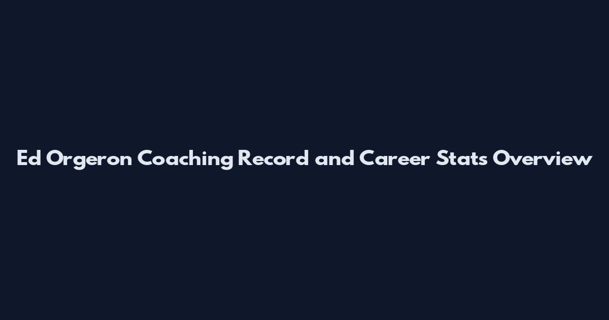 Ed Orgeron Coaching Record and Career Stats Overview
