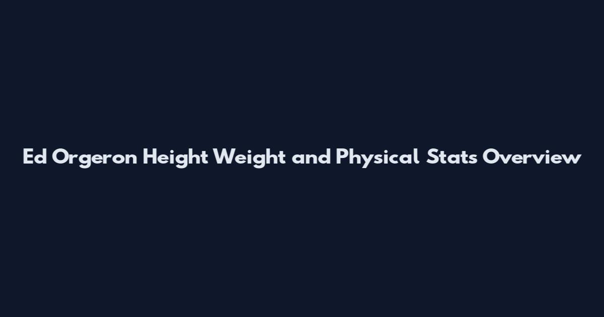 Ed Orgeron Height Weight and Physical Stats Overview