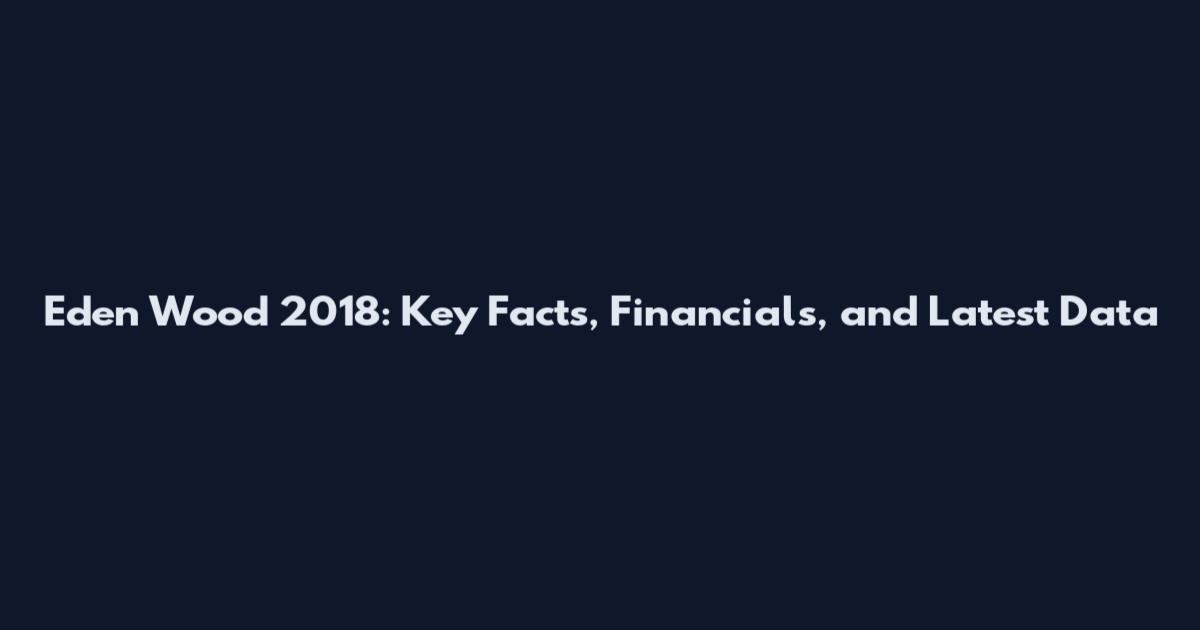 Eden Wood 2018: Key Facts, Financials, and Latest Data