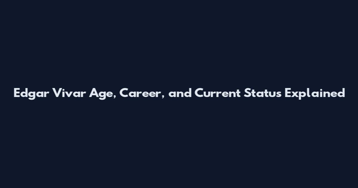 Edgar Vivar Age, Career, and Current Status Explained