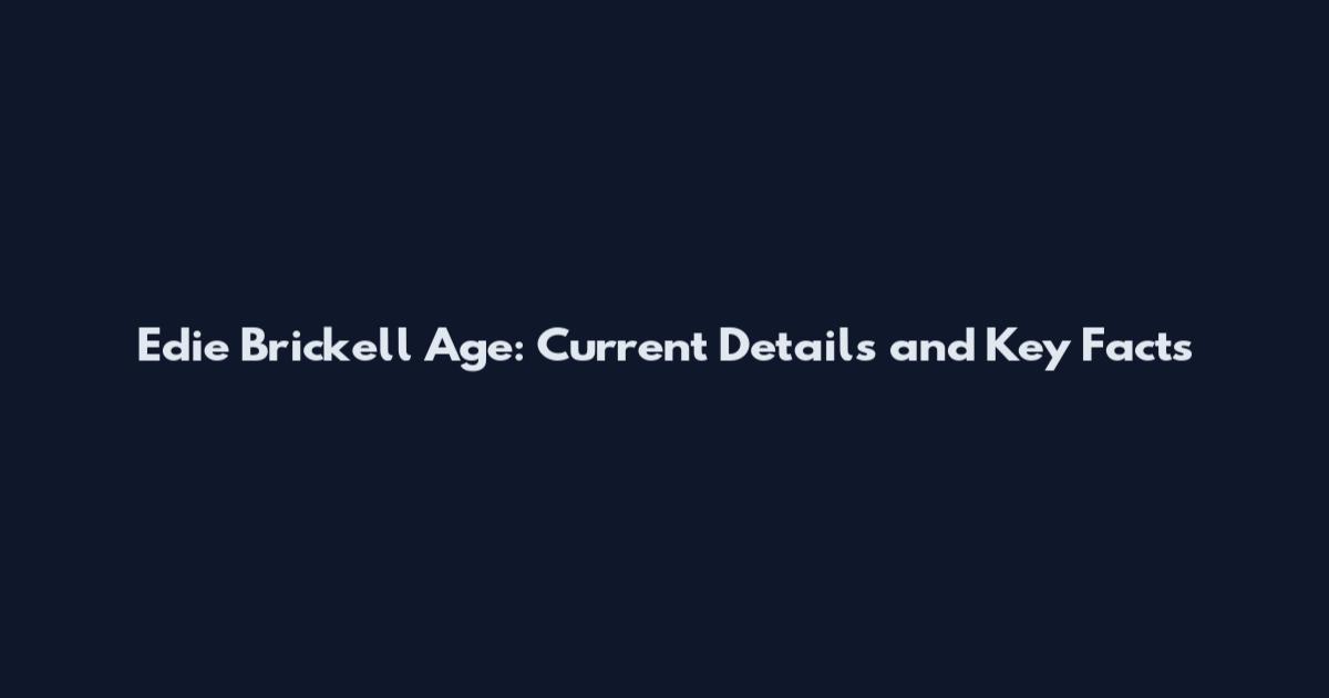 Edie Brickell Age: Current Details and Key Facts