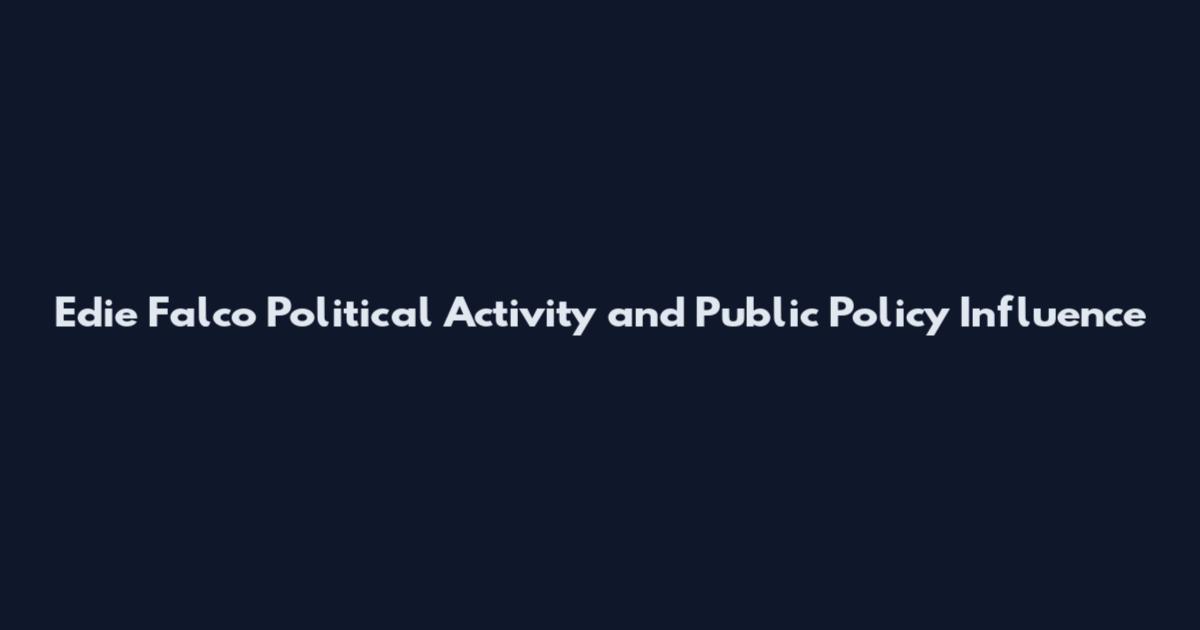 Edie Falco Political Activity and Public Policy Influence