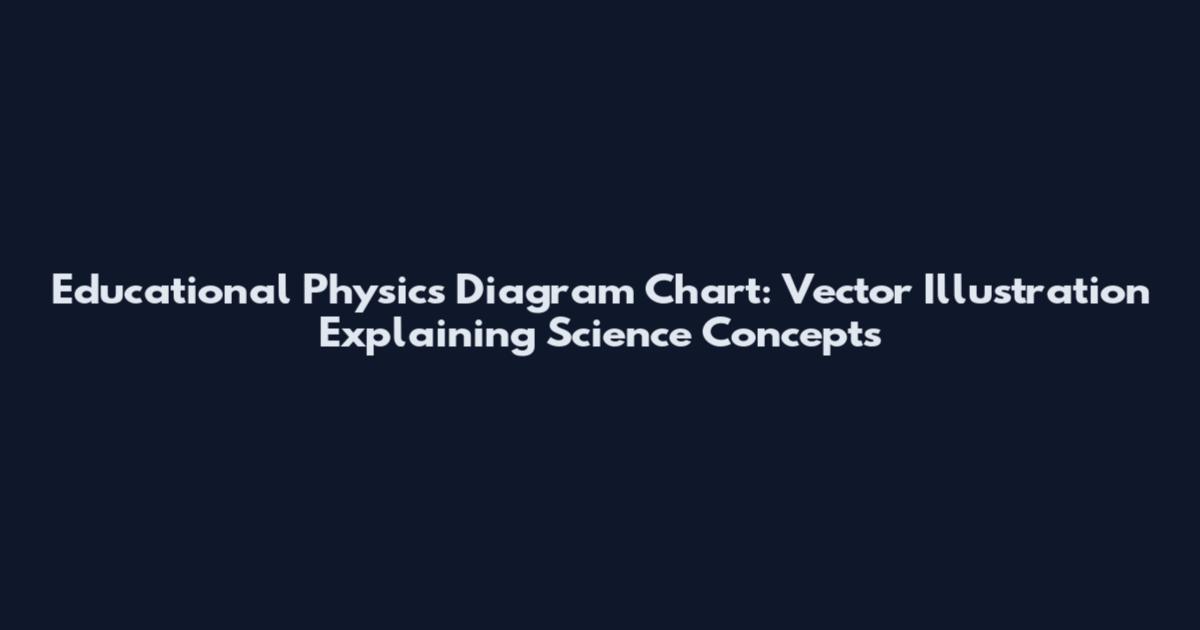 Educational Physics Diagram Chart: Vector Illustration Explaining Science Concepts