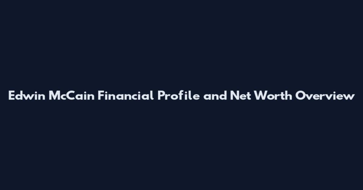 Edwin McCain Financial Profile and Net Worth Overview