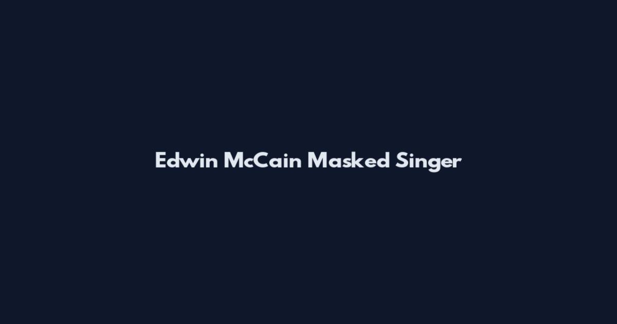Edwin McCain Masked Singer