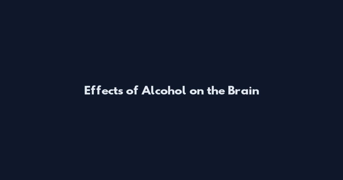 Effects of Alcohol on the Brain