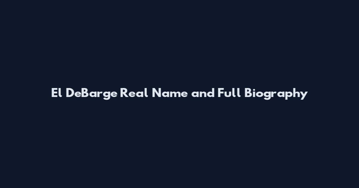 El DeBarge Real Name and Full Biography