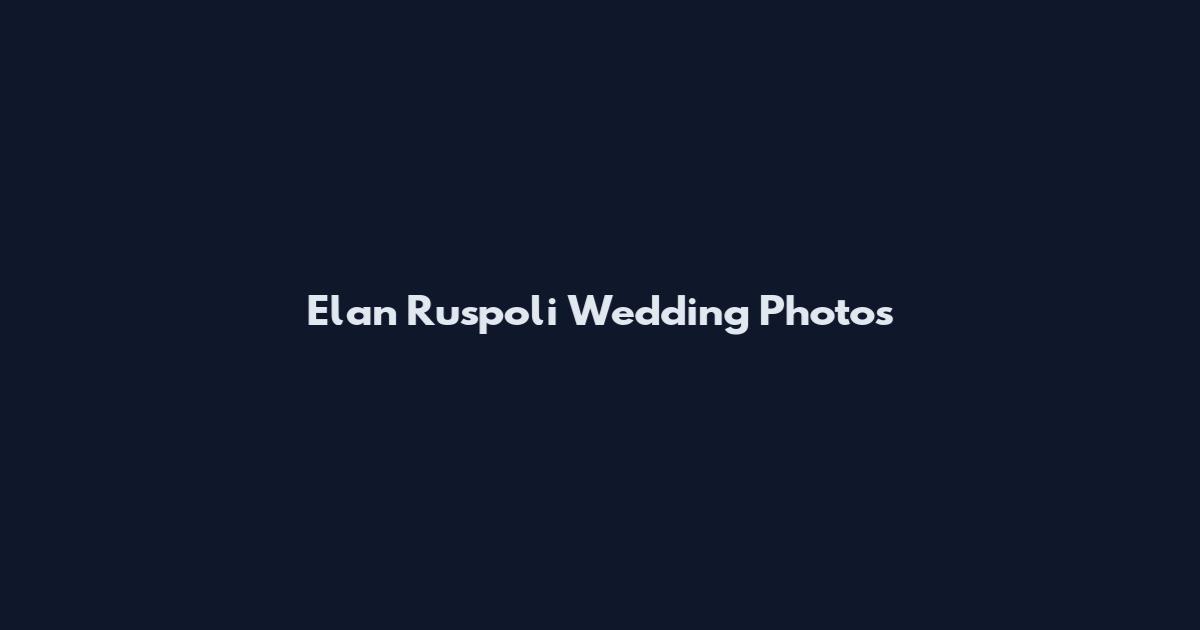 Elan Ruspoli Wedding Photos