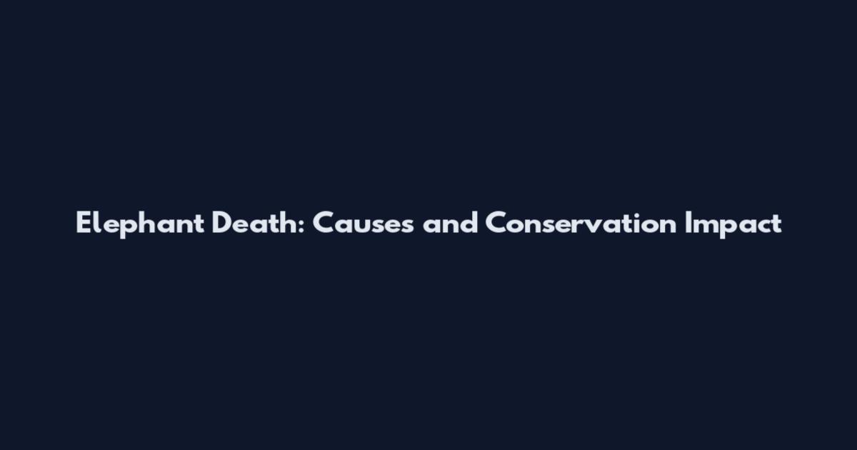 Elephant Death: Causes and Conservation Impact
