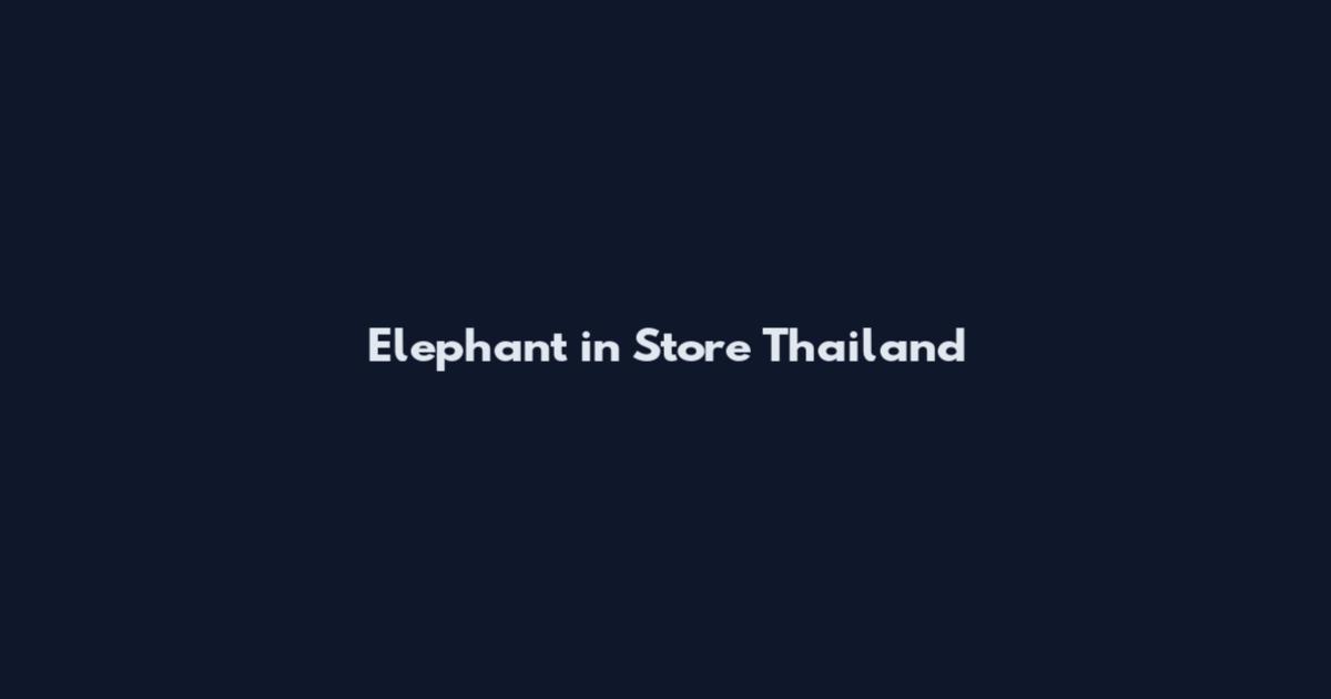 Elephant in Store Thailand