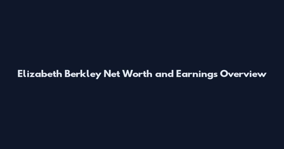 Elizabeth Berkley Net Worth and Earnings Overview
