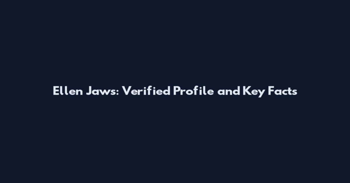 Ellen Jaws: Verified Profile and Key Facts