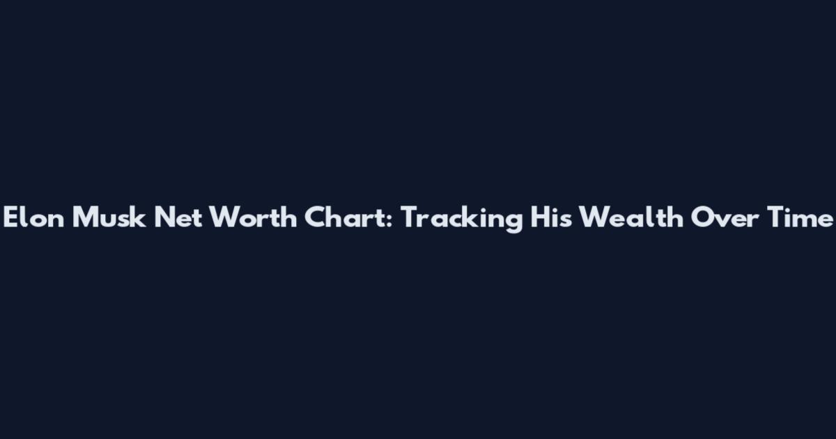 Elon Musk Net Worth Chart: Tracking His Wealth Over Time