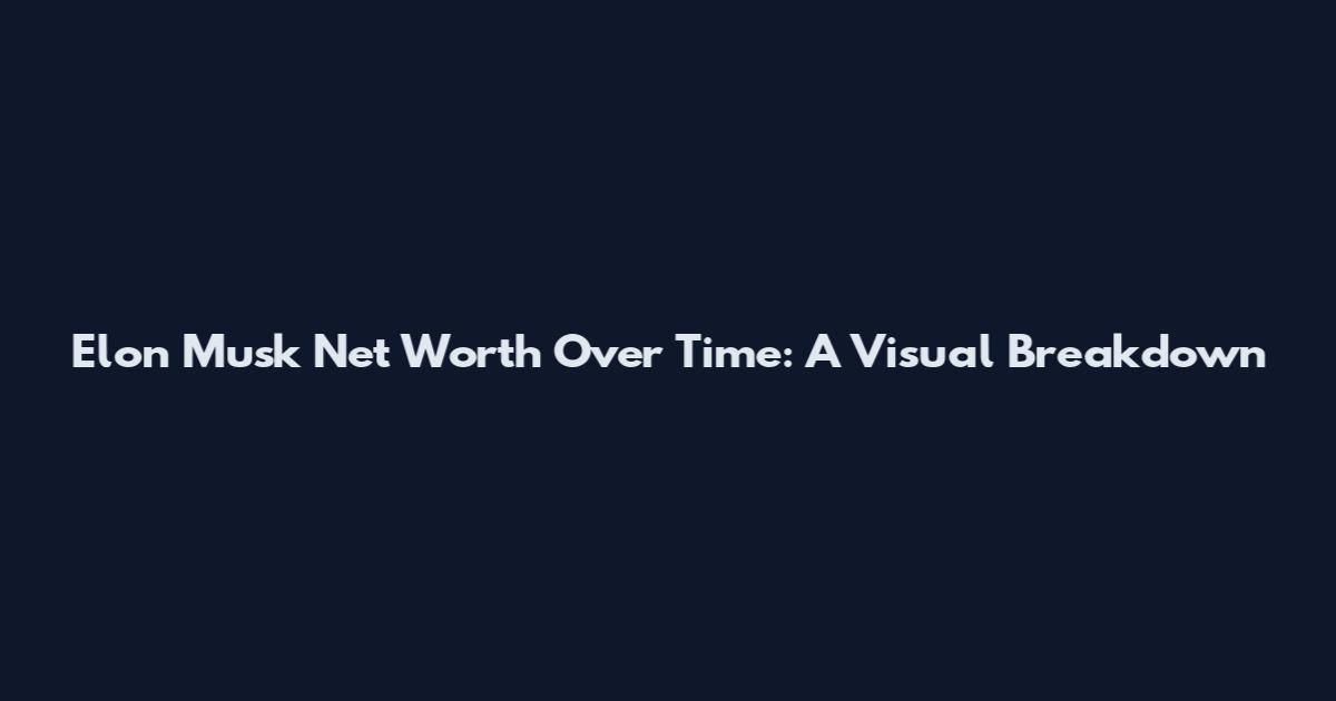 Elon Musk Net Worth Over Time: A Visual Breakdown