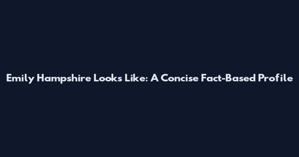 Emily Hampshire Looks Like: A Concise Fact-Based Profile