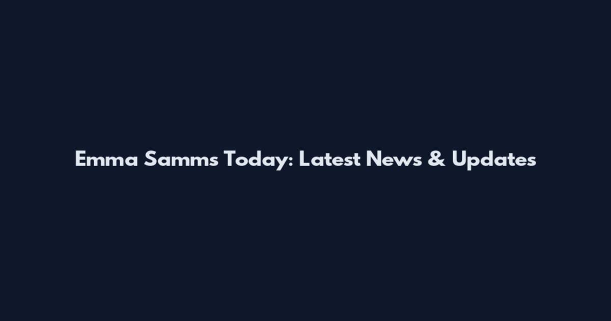 Emma Samms Today: Latest News & Updates
