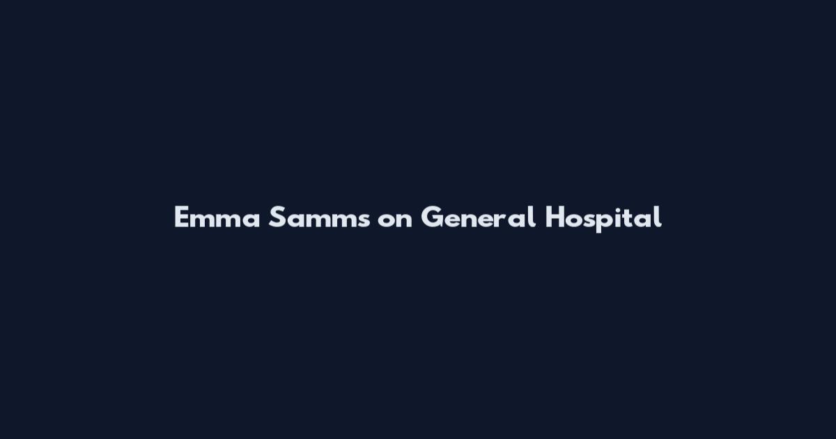 Emma Samms on General Hospital