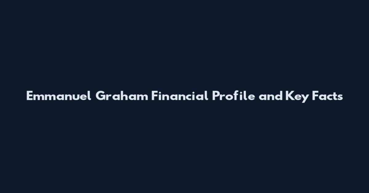Emmanuel Graham Financial Profile and Key Facts