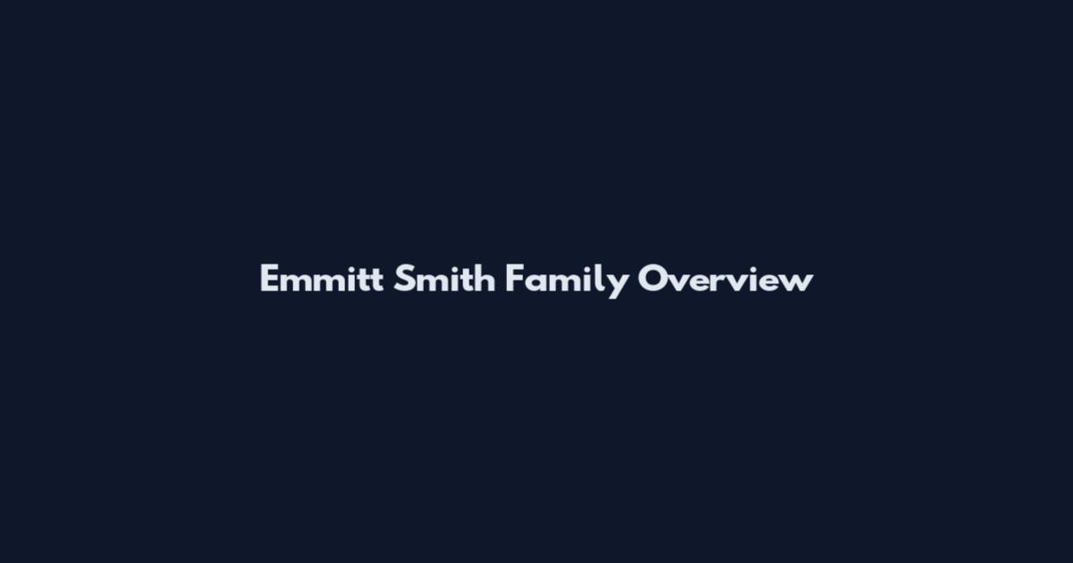 Emmitt Smith Family Overview