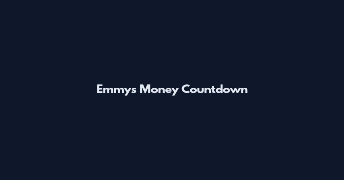 Emmys Money Countdown
