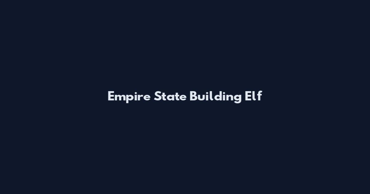 Empire State Building Elf