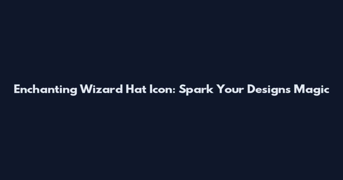 Enchanting Wizard Hat Icon: Spark Your Design's Magic