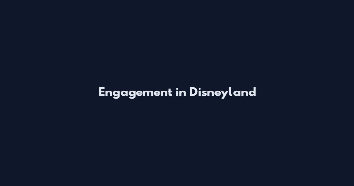 Engagement in Disneyland