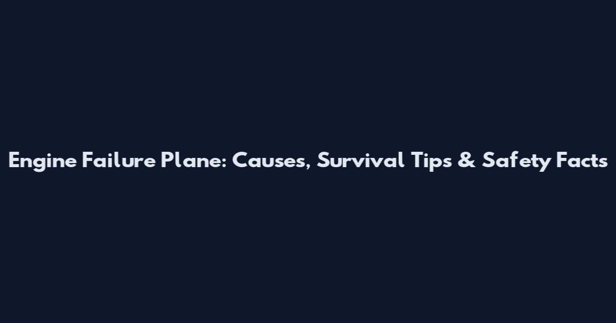 Engine Failure Plane: Causes, Survival Tips & Safety Facts