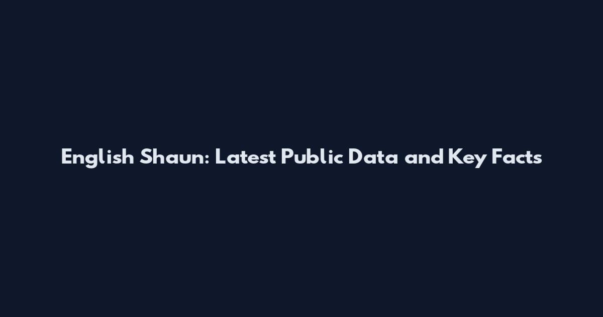 English Shaun: Latest Public Data and Key Facts