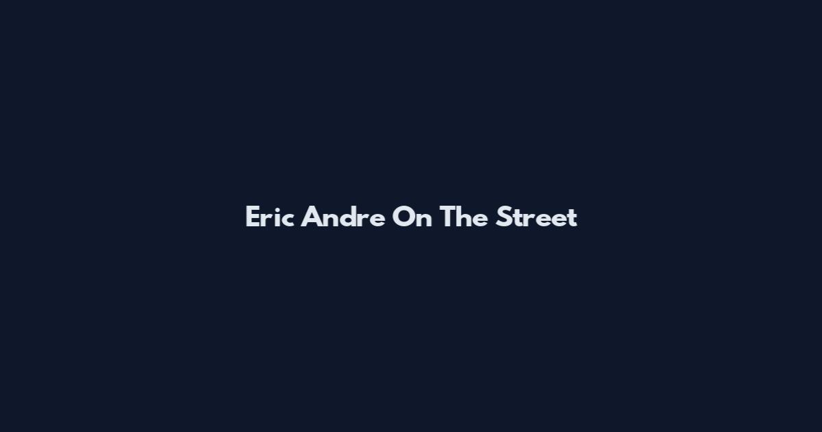 Eric Andre On The Street