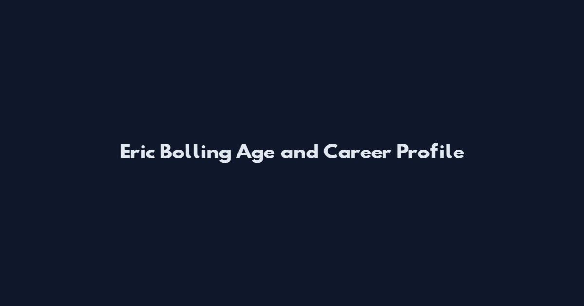 Eric Bolling Age and Career Profile