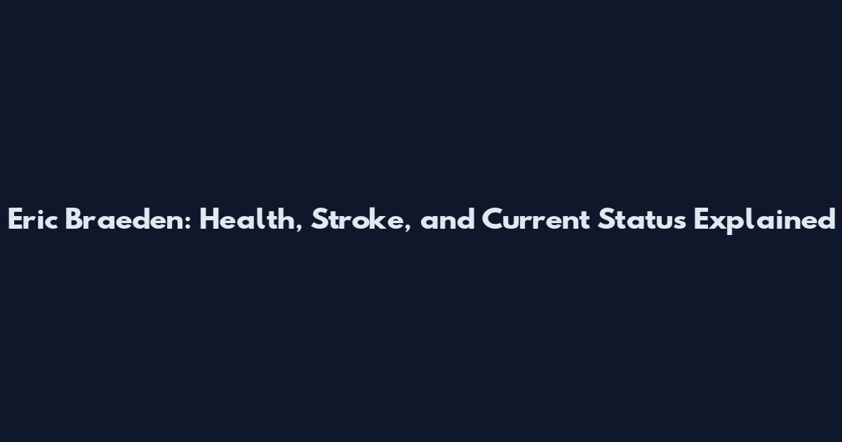 Eric Braeden: Health, Stroke, and Current Status Explained