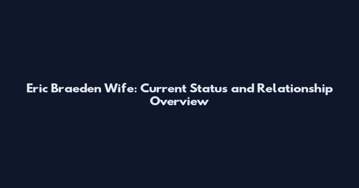 Eric Braeden Wife: Current Status and Relationship Overview