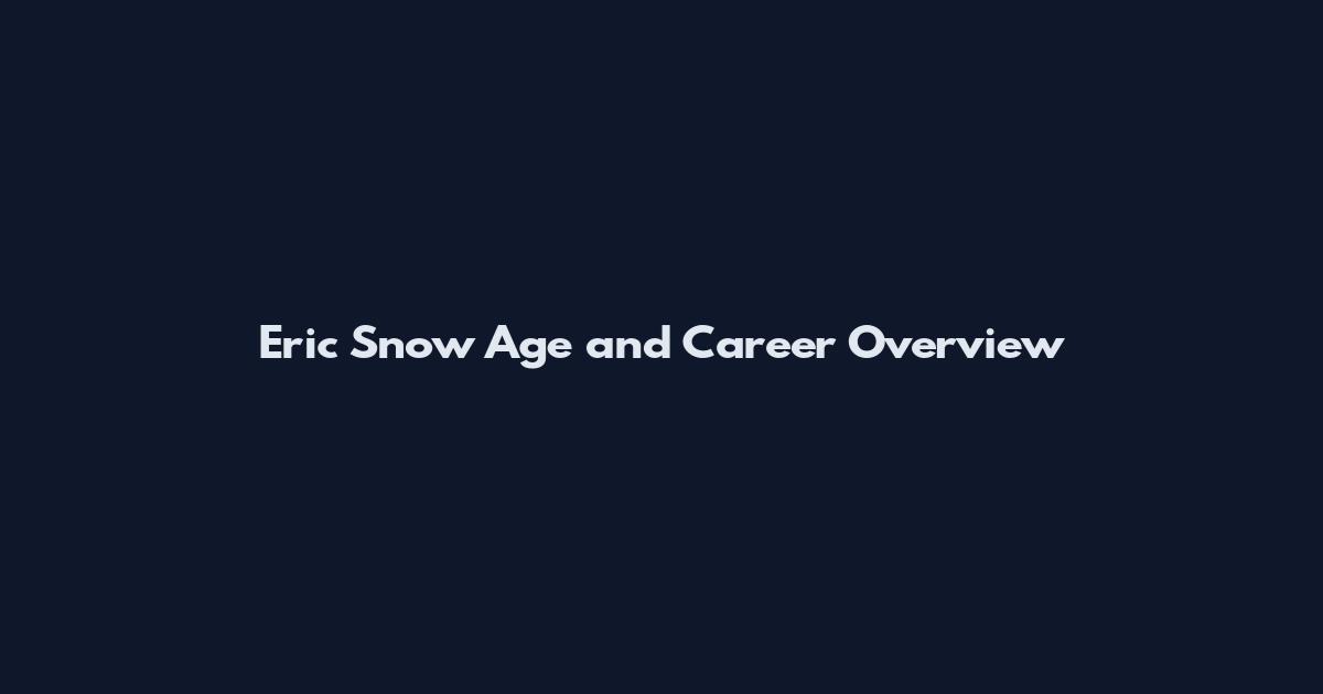 Eric Snow Age and Career Overview
