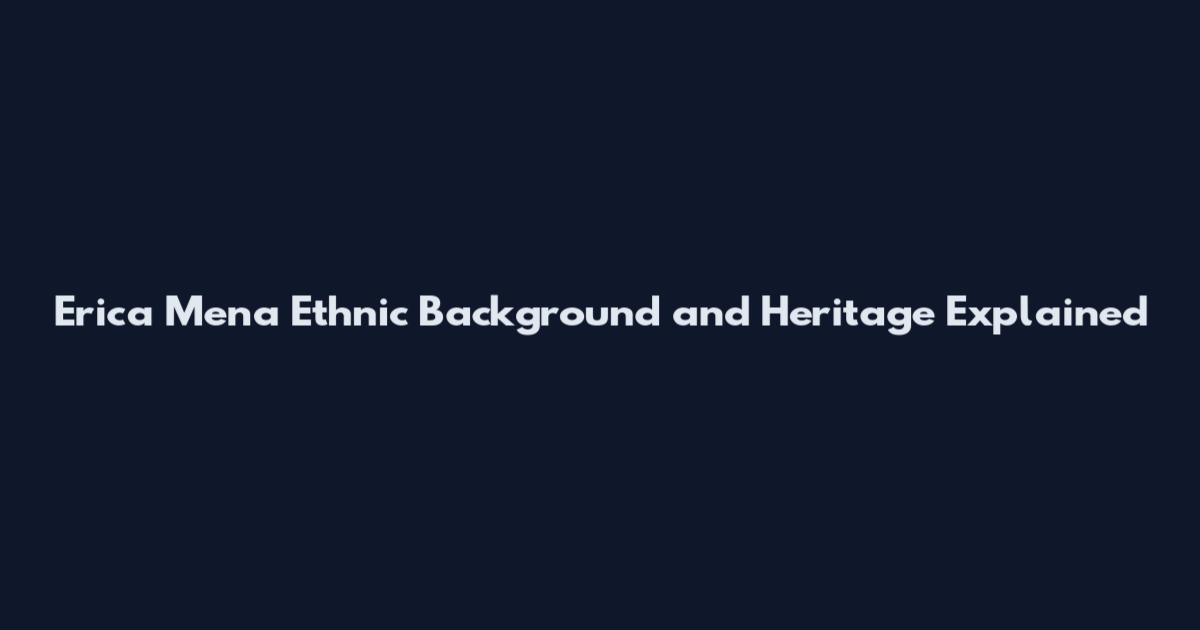 Erica Mena Ethnic Background and Heritage Explained