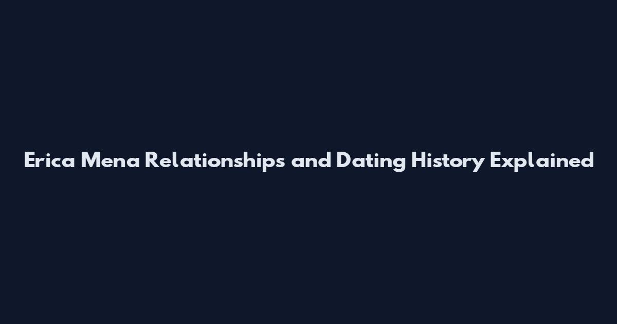 Erica Mena Relationships and Dating History Explained