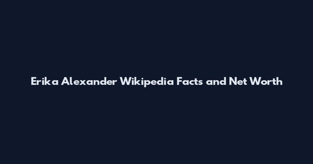 Erika Alexander Wikipedia Facts and Net Worth