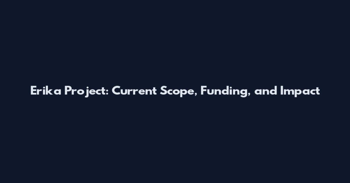 Erika Project: Current Scope, Funding, and Impact
