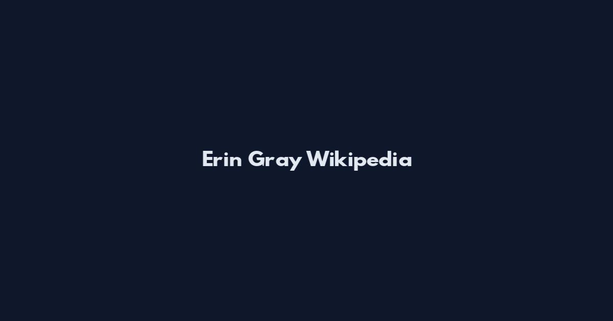 Erin Gray Wikipedia
