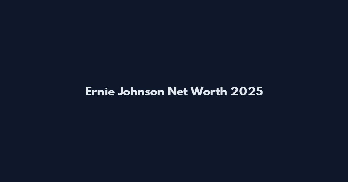 Ernie Johnson Net Worth 2025