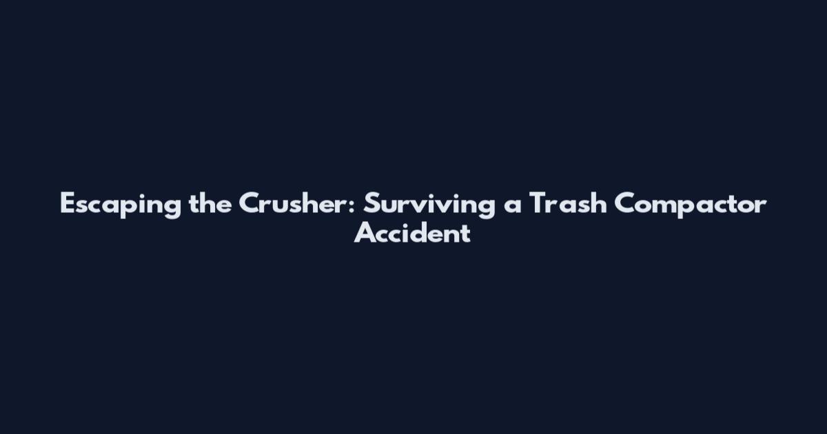 Escaping the Crusher: Surviving a Trash Compactor Accident
