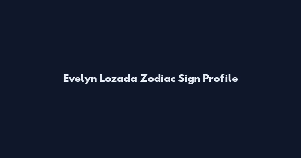 Evelyn Lozada Zodiac Sign Profile