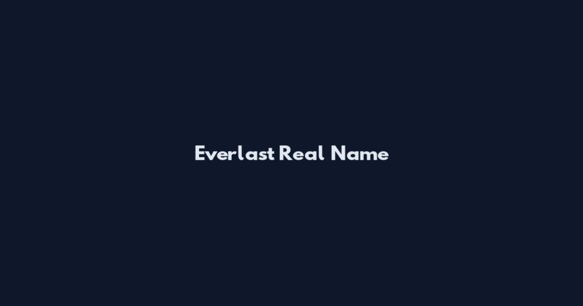 Everlast Real Name