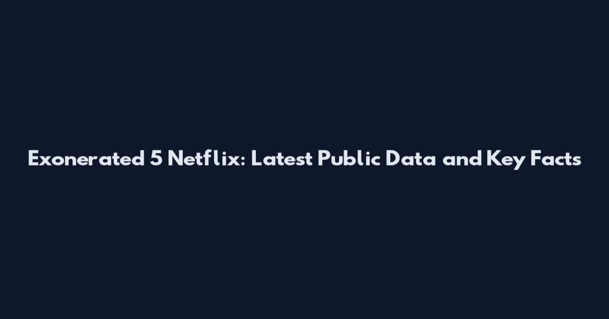 Exonerated 5 Netflix: Latest Public Data and Key Facts