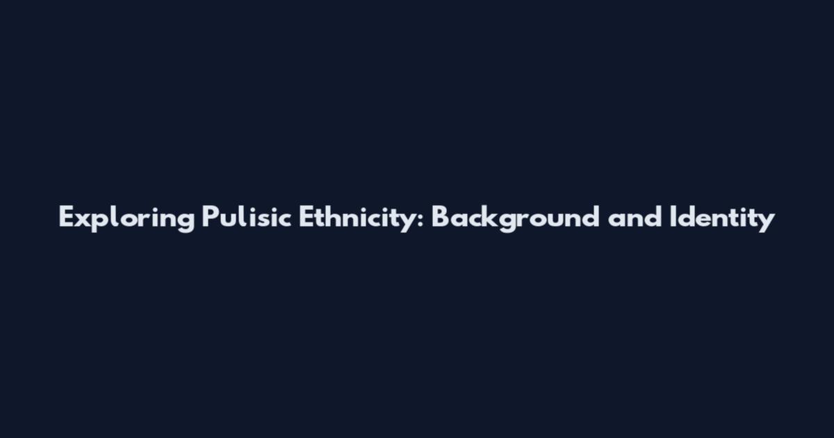Exploring Pulisic Ethnicity: Background and Identity