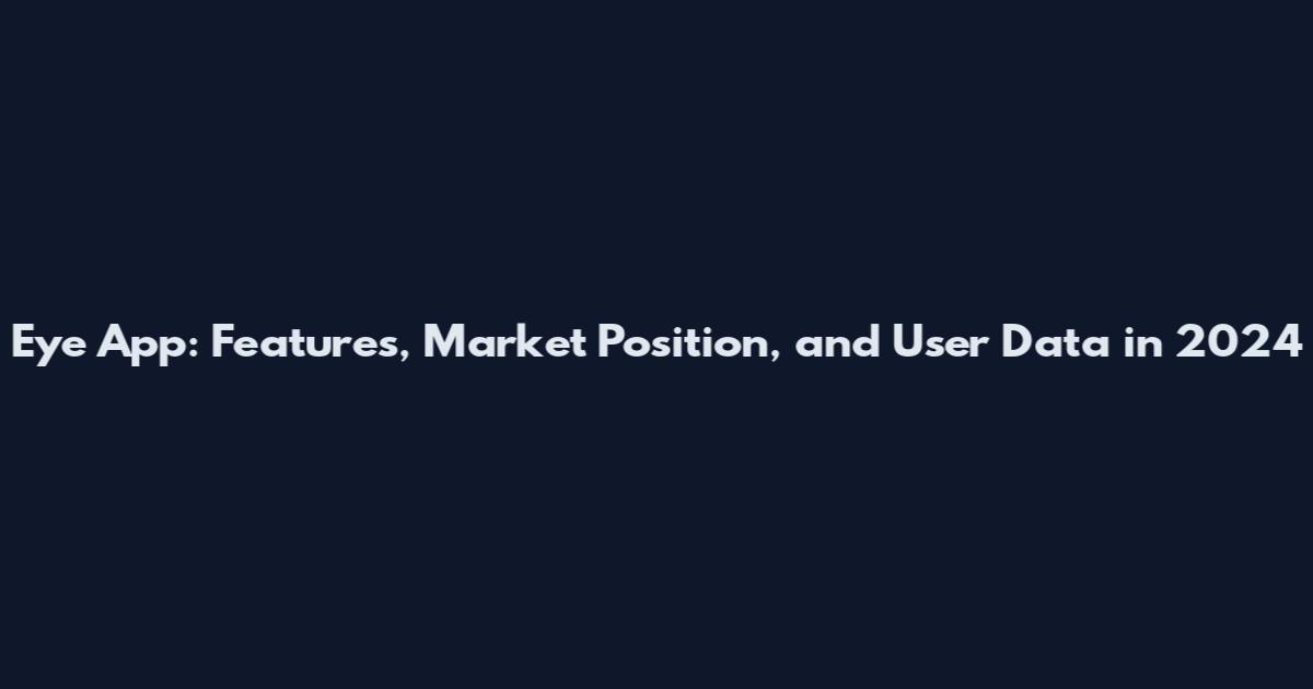 Eye App: Features, Market Position, and User Data in 2024
