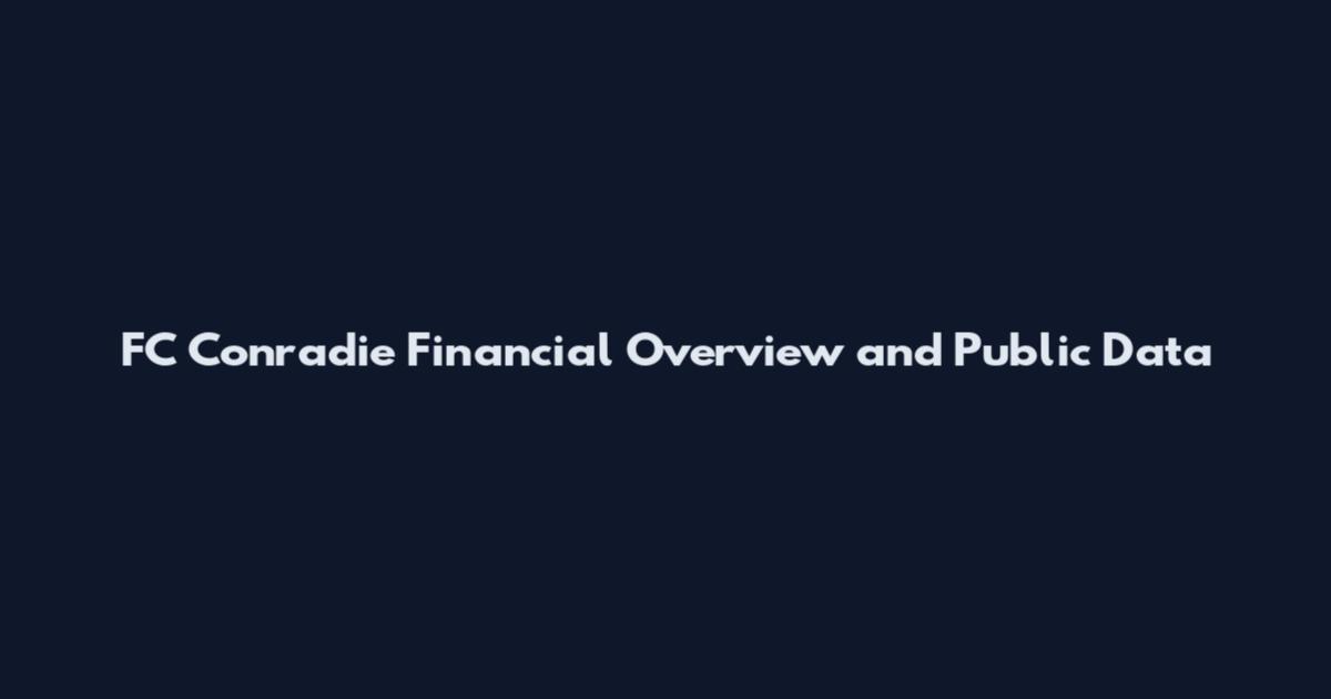 FC Conradie Financial Overview and Public Data