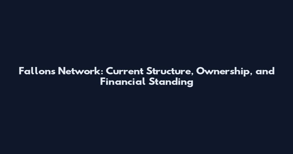 Fallon's Network: Current Structure, Ownership, and Financial Standing